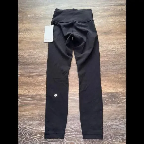 Lululemon Wunder Train High Rise 25” Hem Slit Black Size 4 NWT - Picture 4 of 8
